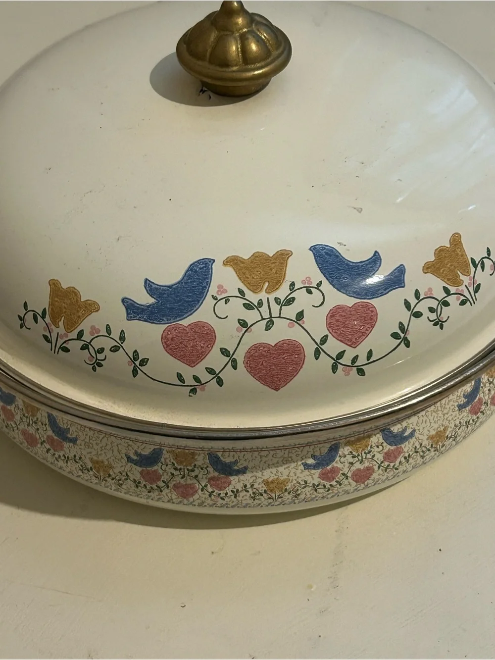 Vtg Enamelware Pan